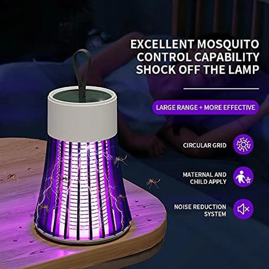 Electric Shock Mosquito Killer Lamp USB Rechargeable Repellent UV Light Anti Mosquito Insect Trap Outdoor Camping Mosquito Light