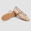 Embroidery Pearl Mesh Ballet Shoes Women's Fashion Hollow Mesh Round Head Flat Bottom One-word Buckle Strap Mary Jane Single Shoes