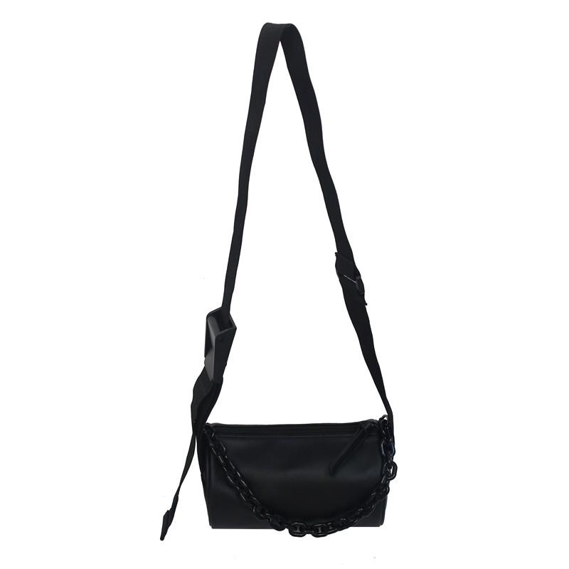 Trendy brand messenger bag men's texture round bucket small satchel Korean version hip hop casual sports bag