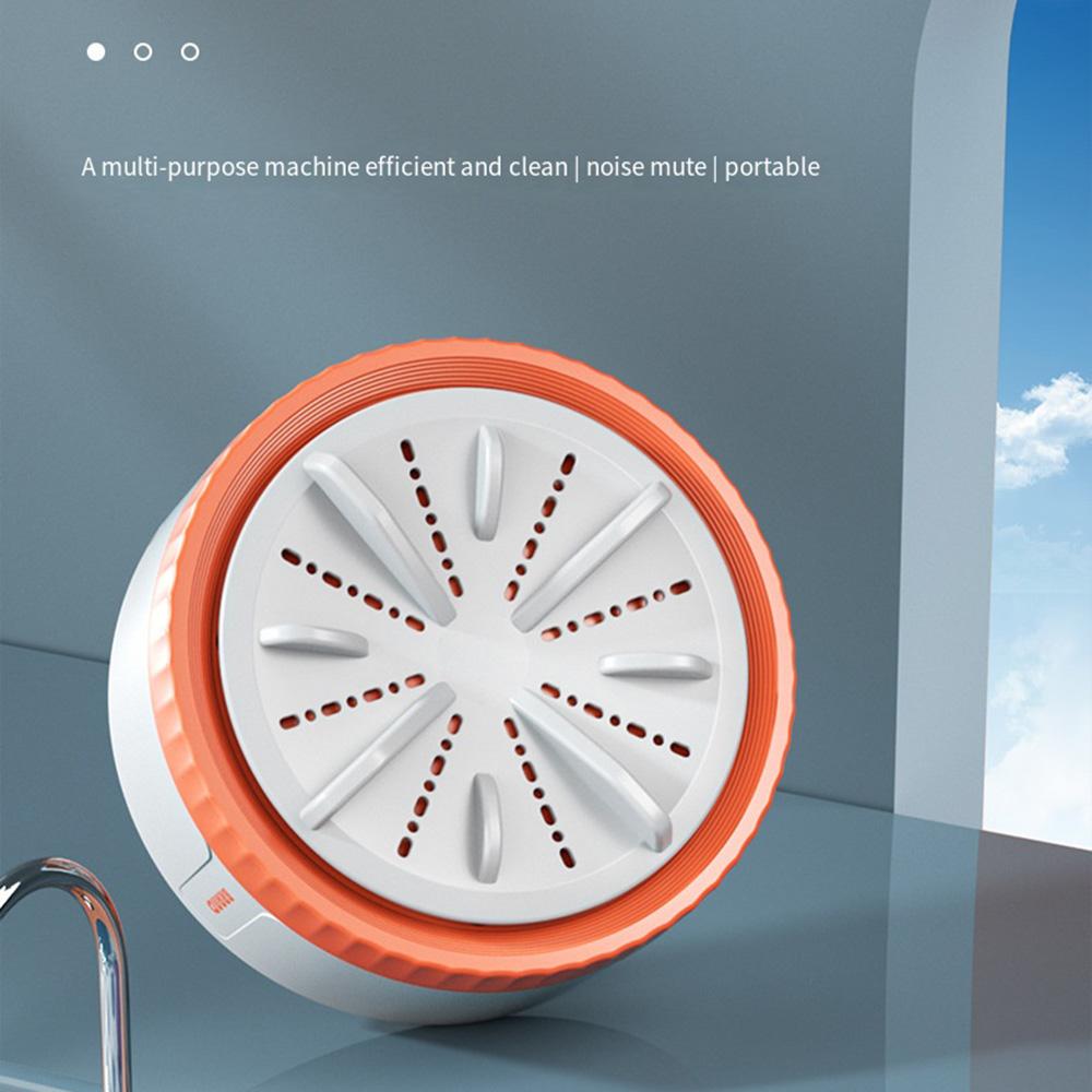 Mini Washing Machine Portable USB Rotating Turbo Fruit Cleaner Ultrasonic Dishwasher For Home Kitchen Travel Remote Control