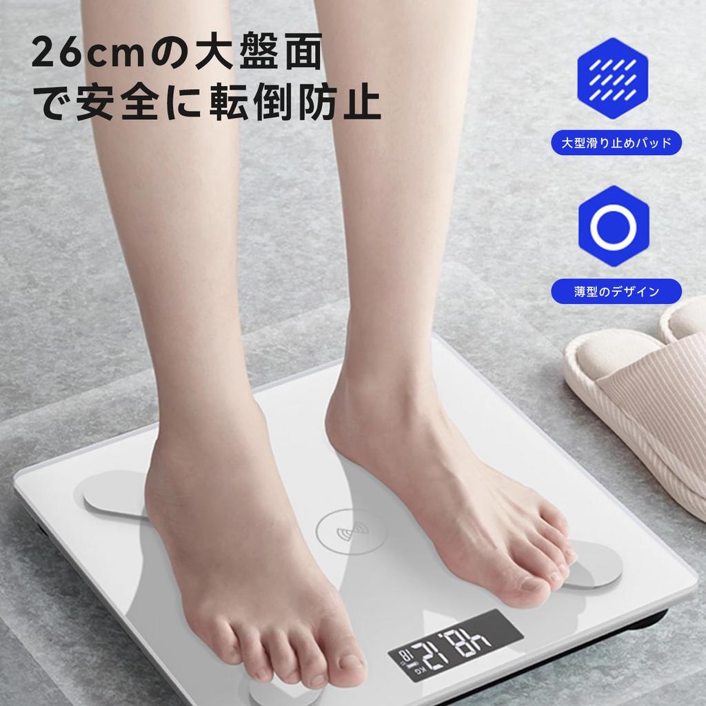 Miraitech Body Composition 16 Measurement Battery Smartphone No Body Fat High Slim Japanese Language Support App Scale, Counts, Operated,