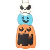 Wooden Beautifully Crafted Halloween Door Sign Adorned With Ghost And Pumpkin Designs For Seasonal Decor