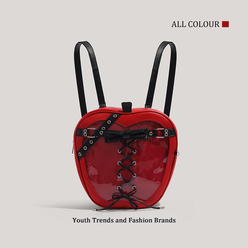 

Нишевый дизайн сумка-яблоко для девочки персонализированный рюкзак для поездок красный