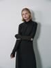 Oisoel Turtleneck Long Knit Dress - Brown