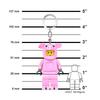 IQ Iconic Piggy Girl Schlüsselanhänger Licht LED Schlüsselanhänger Licht Bausteine Spielzeug Puppe Gelenkige Mini-Figur