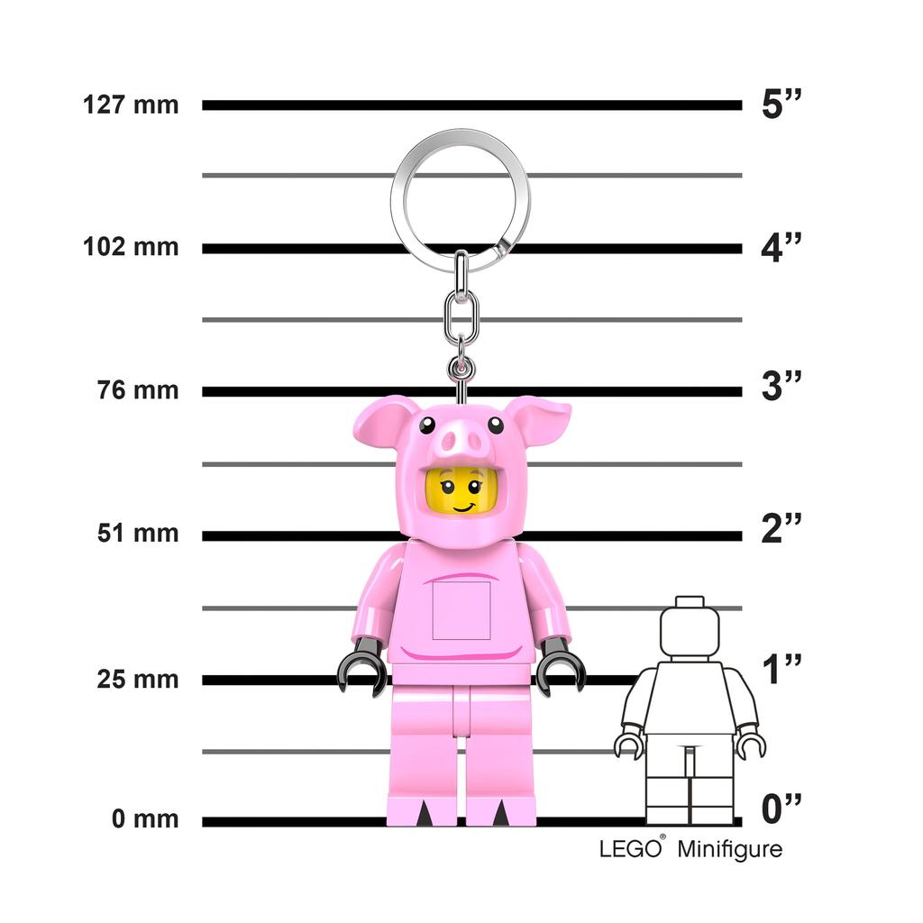 IQ Iconic Piggy Girl Schlüsselanhänger Licht LED Schlüsselanhänger Licht Bausteine Spielzeug Puppe Gelenkige Mini-Figur