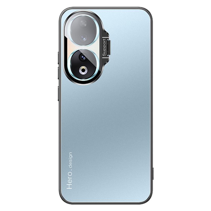 For Honor 90 Case with Lens Kickstand Shockproof PC+TPU Phone Cover