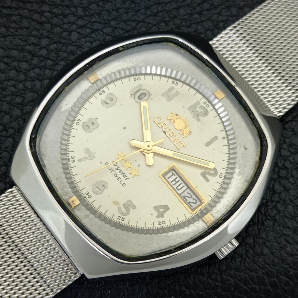 Orient CRYSTAL AUTOMATIC 48740 JAPAN MENS VINTAGE ORIGINAL DIAL WATCH A704891-1