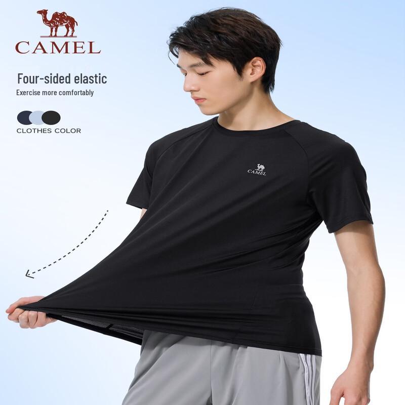 Camel Men's Functional Round Neck Short Sleeve T-Shirt