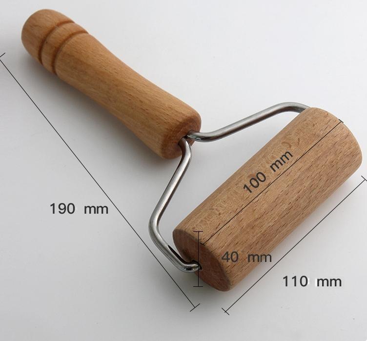 1 Stück Nudelholz mit Doppelkopf Teig- und Pizza-Bäckerrolle Holz-Nudelholz Backen Zerkleinern Nüsse Cracker Kekse Küchenutensilien