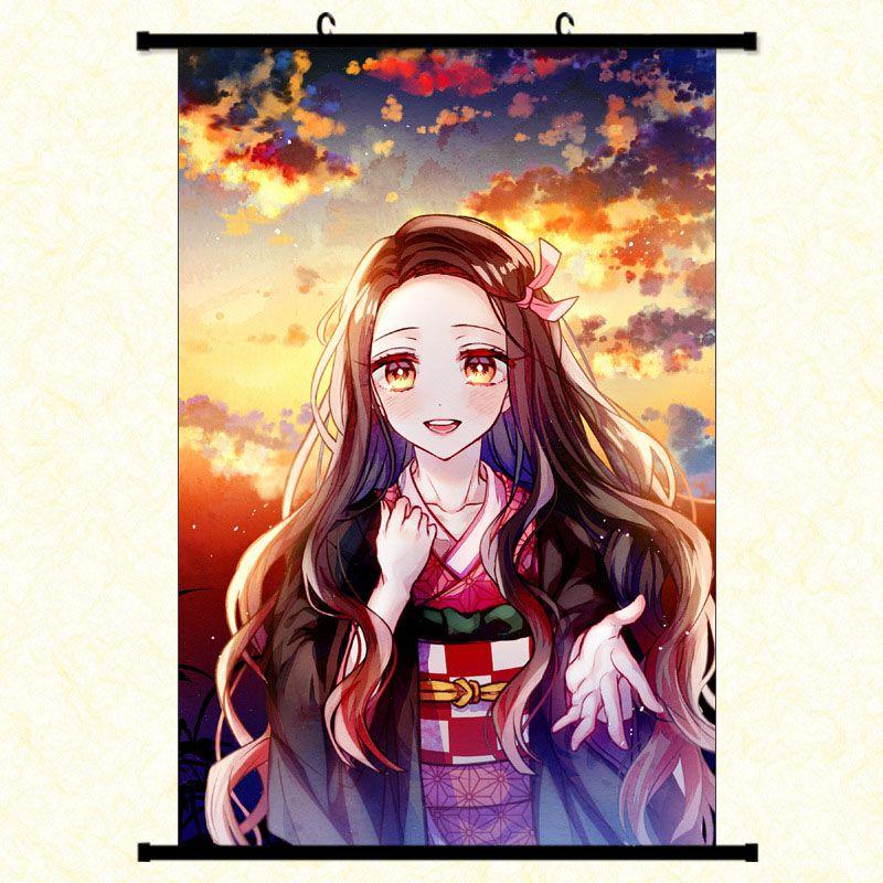 Autentisk Kimetsu No Yaiba Demon Slayer Tecknade Karaktärer Väggaffisch För Hem Och Rumsdekor