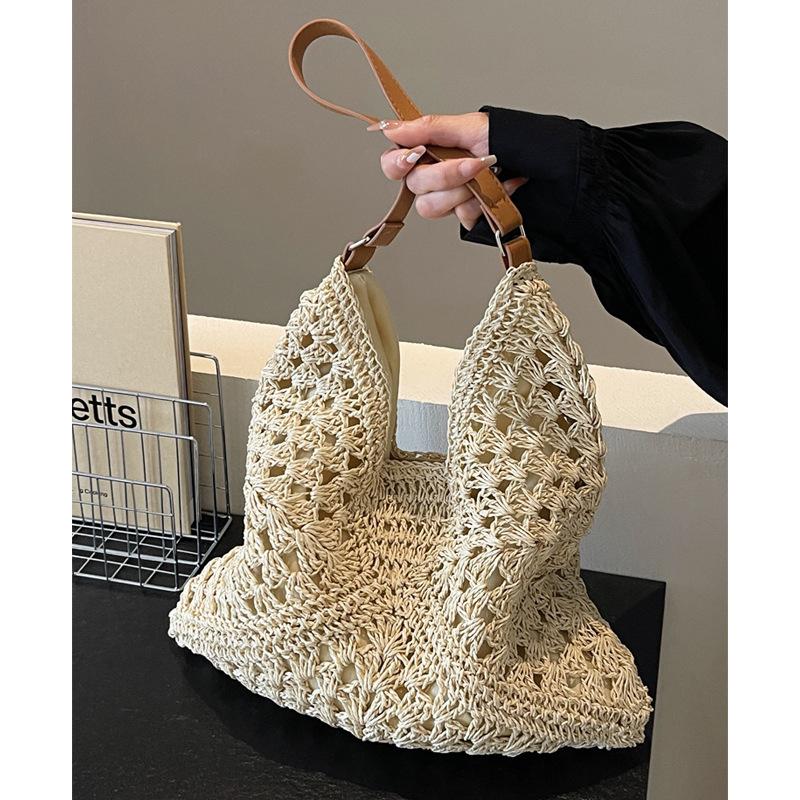 Bag Women'S Bag Spring Lazy Wind Empty Woven Bag Large Capacity Straw Bag Seaside Beach Bag