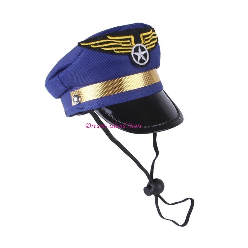 Christmas Pet Hat Captain Pirate Hat for Dog Dress Up Pet Supplies HX6C