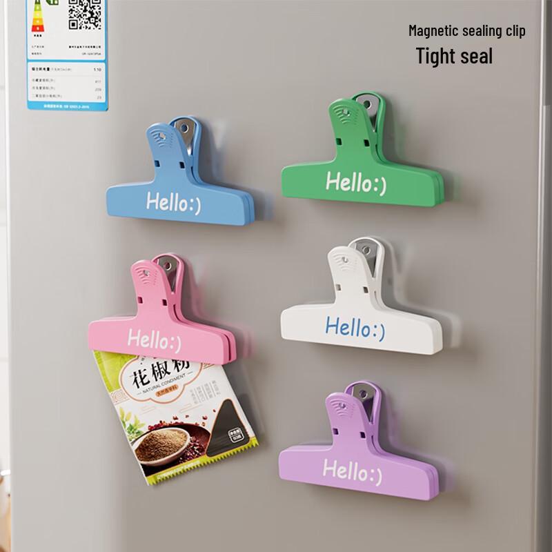SEFASHYOH Magnetic Food Sealing Clips (10 Pcs, Mixed Colors)