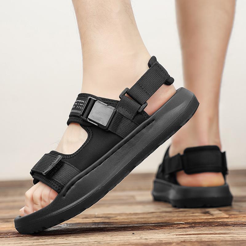 Fashion Summer Outdoor Anti-slip Wearable Sandals Men Fashion Breathable Cool Casual Beach Sandals Comfort Soft Sole Leather Sandalias