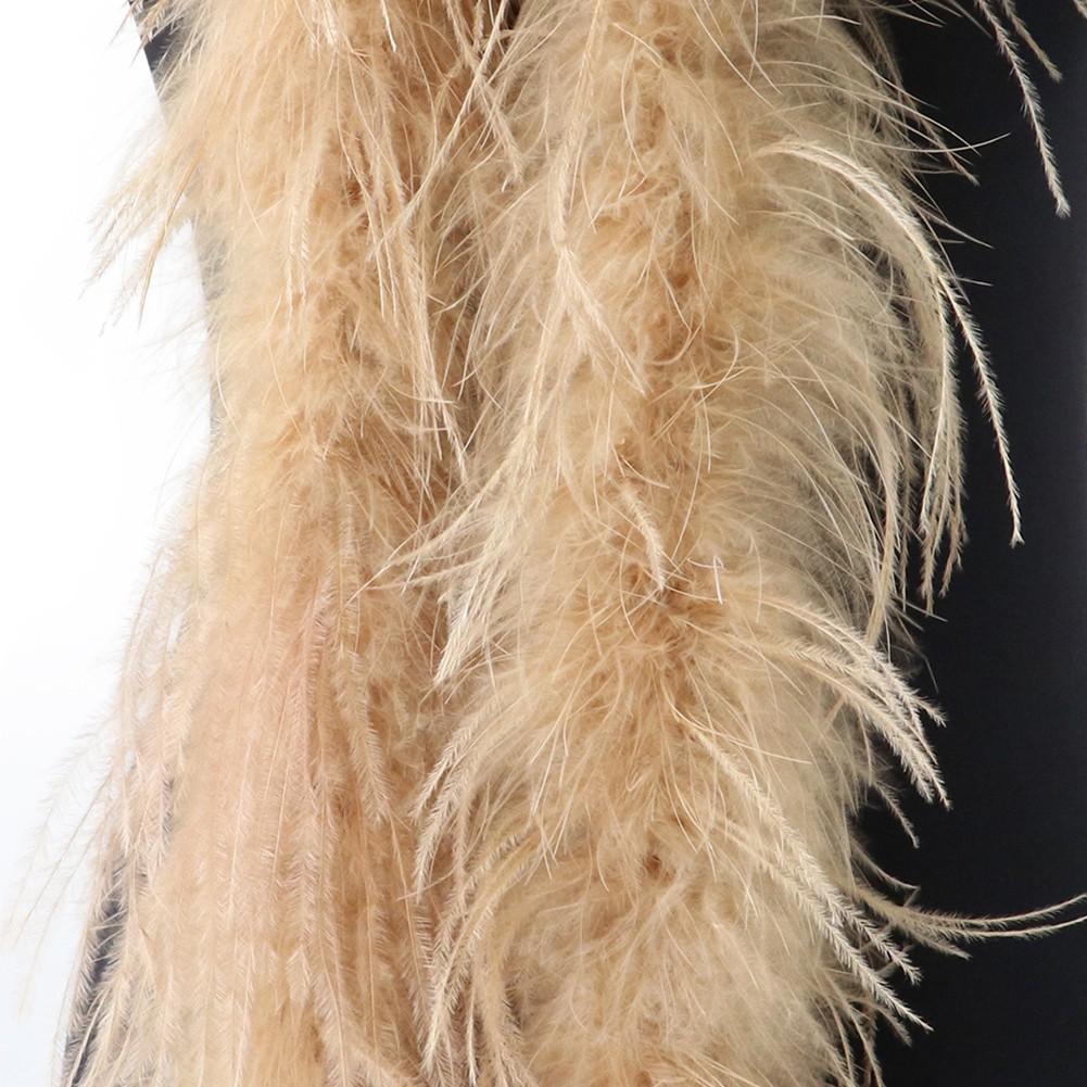Feather Trim Scarf Add Glamour to Your Outfit with 2M Ostrich Feathers