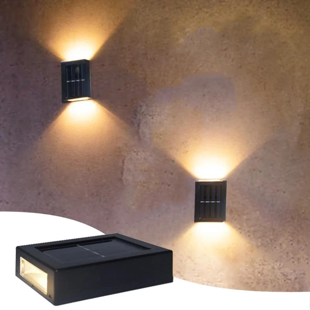

Outdoor Solar Wall Lamp Up and Down Wall Washer Light Waterproof Solar Lights For Garden Street Landscape Balcony yard Decor 1PC теплим білим кольором