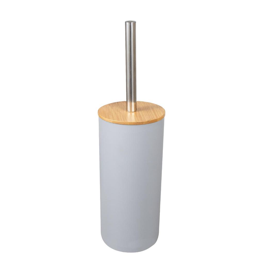 Bathroom Accessory Set: Toiletry Bottles, Toilet Brush, and Trash Can