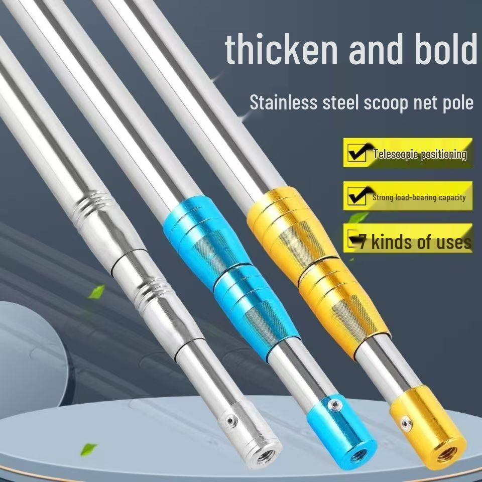 10m Multi-Functional Telescopic Rod & Fishing Net - Super Hard, Thickened Stainless Steel