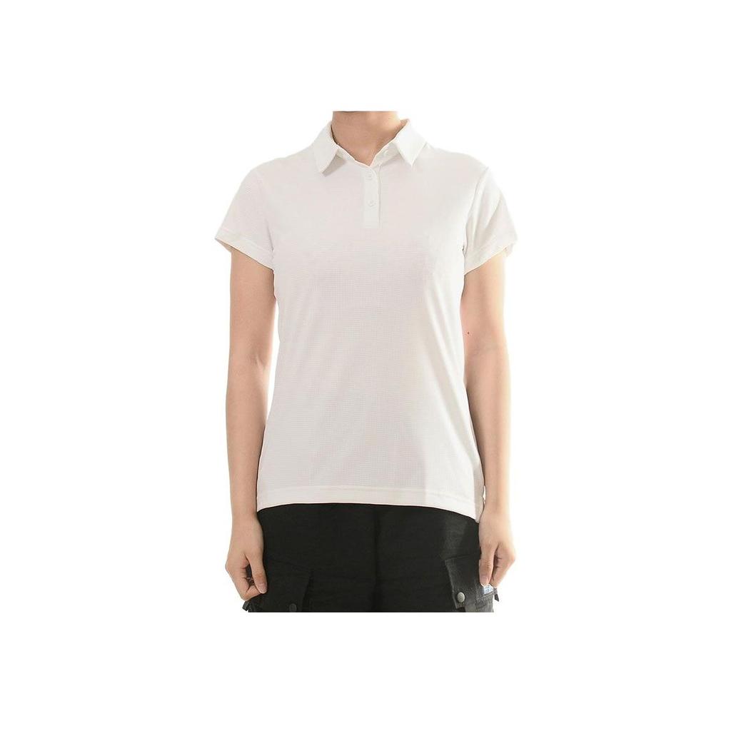Adidas Solid Color Quick-Dry Sports Polo Shirt Women Tops White DV2254