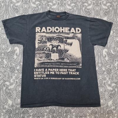 Radiohead Vintage Band T-Shirtarge Fast Track Status Grafikdruck