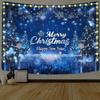 One Piece Polyester Christmas and New Year Banner  No Electricity Required - Winter Wonderland Snowflake Decorative Background