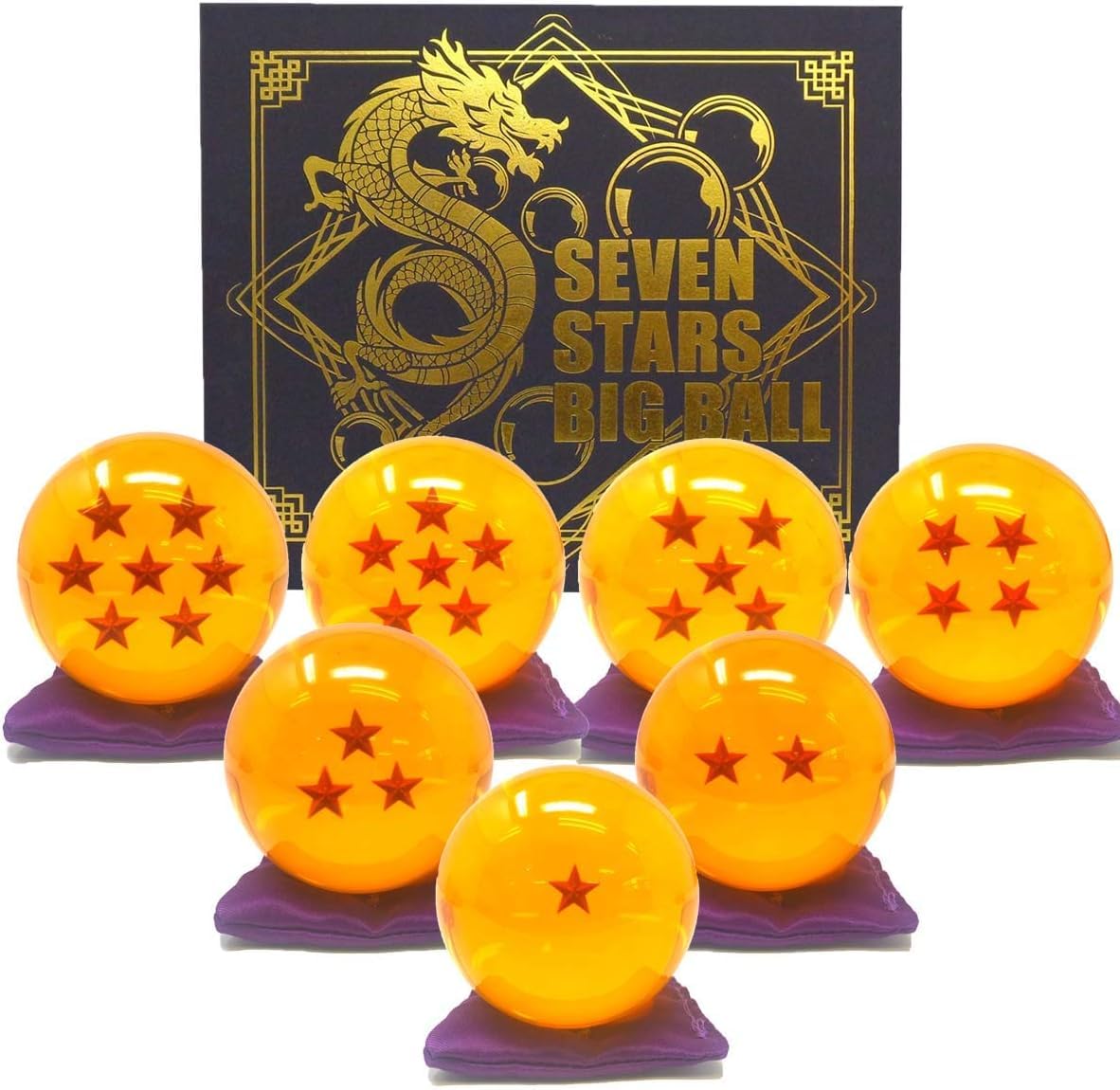 

Seven Stars Big Ball Dragon Ball Set of 7 in a Box, Approx. 7cm