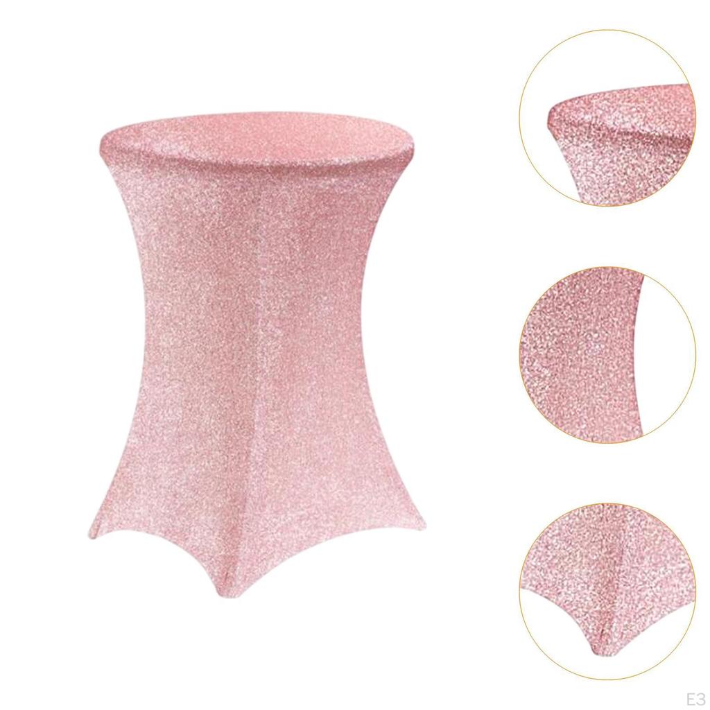 Cocktail Tablecloth 31.50"x43.31" Easy Installation Round Premium Highboy Table Cover for Event