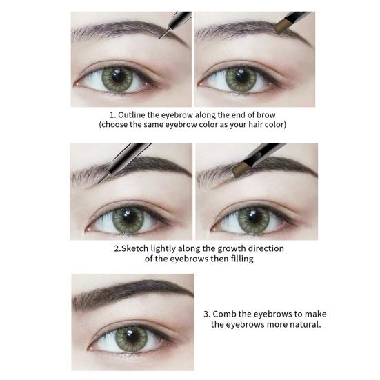 Head Gentle Long Lasting Paint Augenbrauen Wasserfester Stift für Frauen