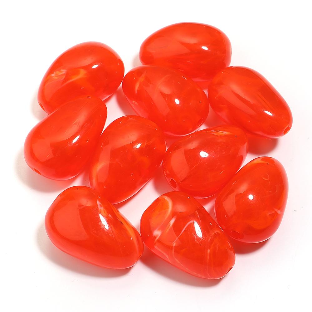 10pcs 29x20mm Irregular Acrylic Beads Colorful Oval Cloud Beads Loose Beads For DIY Jewelry Making Bracelet Necklace Accessories