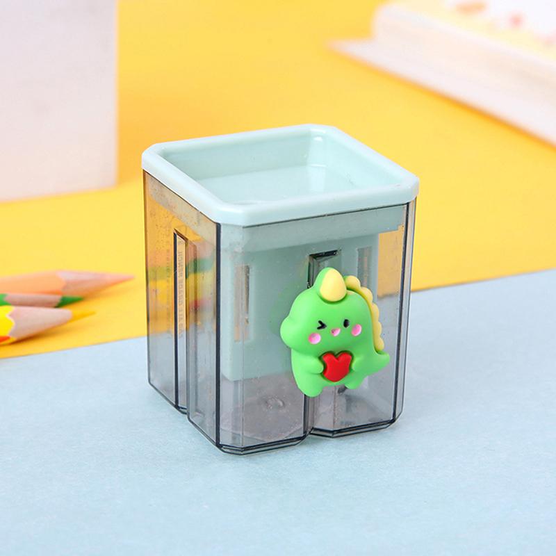 Pencil Sharpener Small Cute Cartoon Two Hole Sharpener Pencil Kawaii Stationery