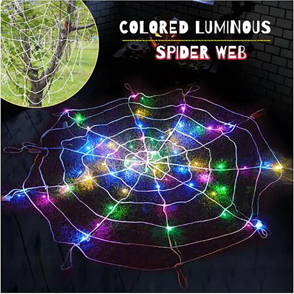 LED Spider Web Halloween Outdoor Decor