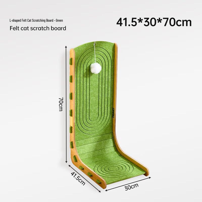 Meowliss L-Shaped Felt Cat Scratcher & Bed