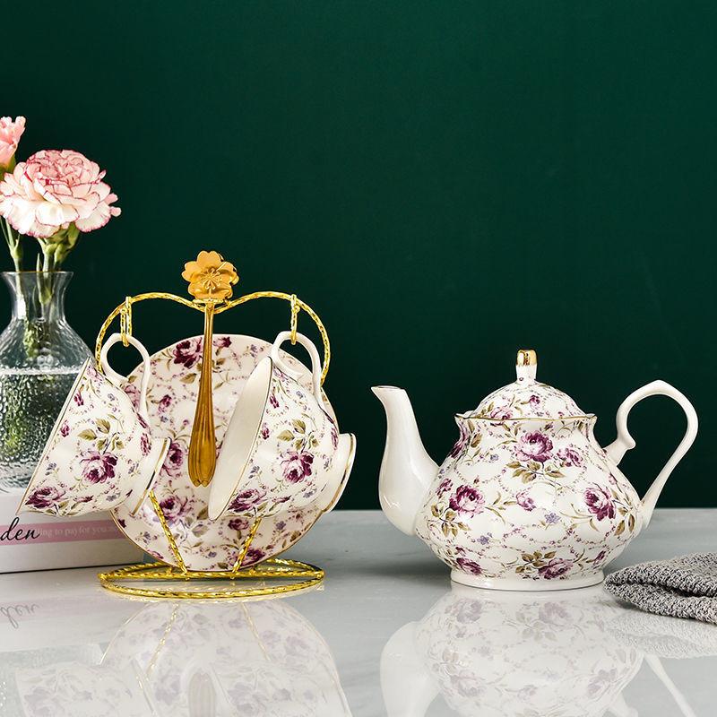 European Ceramic Tea Set English Afternoon Tea Cup Set Teapot High-Grade Porcelain Coffee Pot 1 TeaPot 2 Cups and Saucers
