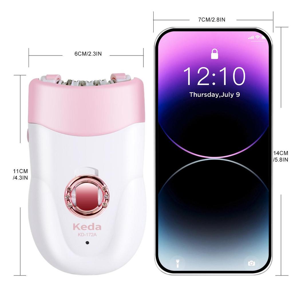 Épilateur Électrique pour Femmes Épilation Visage Corps Dame Bikini Jambes Bras Aisselles Épilateur Aisselles Rechargeable