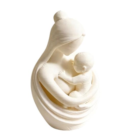 Mother Holding Baby Sculpture 3D Printed Mother And Child Figurine for Nursery
