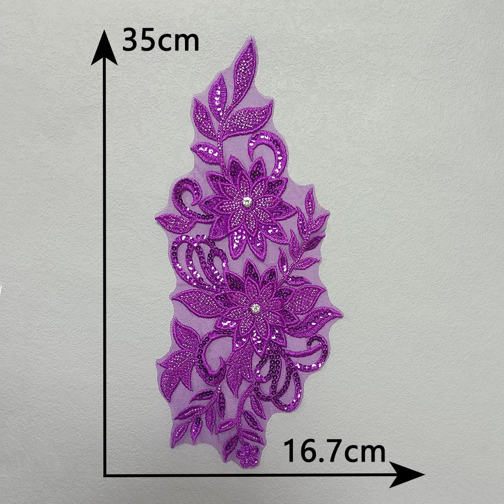 Three-Dimensional Versatile Bead Embroidery Mesh Sequin Embroidery Nail Drill Lace Embroidery Decorative Clothes Decal Accessories Sewing Lace