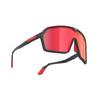 Rudy Project SPINSHIELD Sports Black Matte Sunglasses, Multi-Laser Red, SP723806-0002