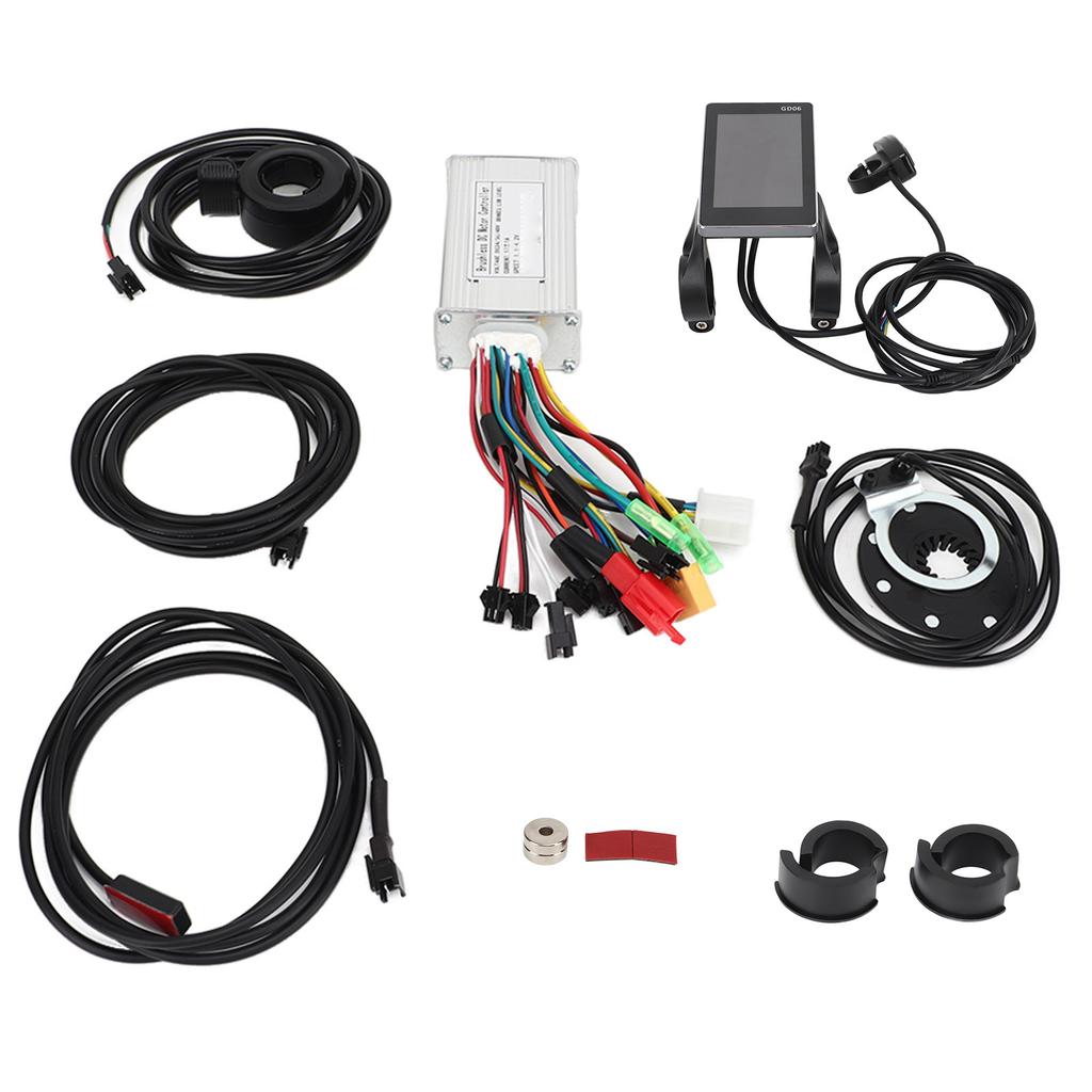 Electric Bike Conversion Kit 17A Three Mode Controller GD06 Display Brushless Motor Controller Set for 250W 350W Motor