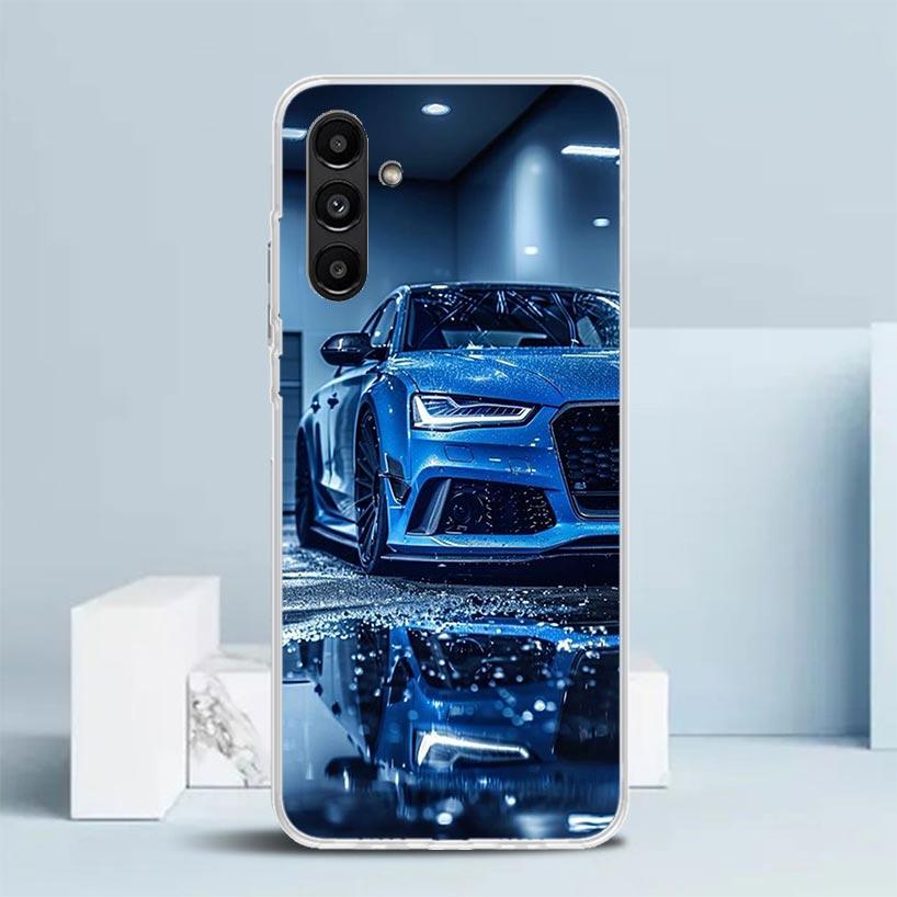 R-S 6 7 8 Sport Car Cover for Samsung Galaxy A17 A37 A57 A16 A26 A36 A56 A15 A14 A55 Phone Case A13 A53 A25 A35 A24 A34 A23 A33