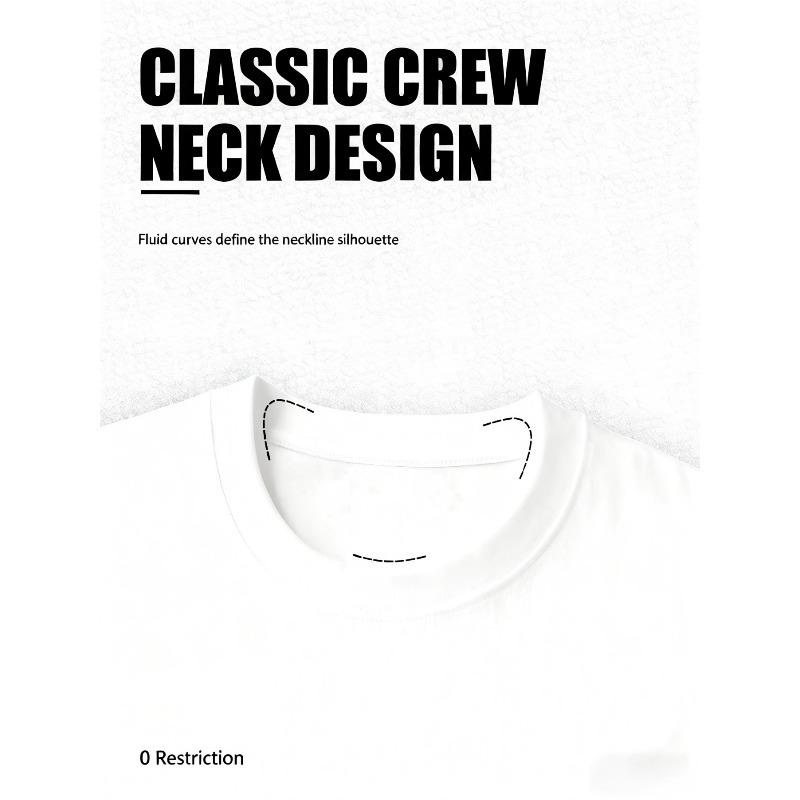 Taglie europee Vendita calda sul mercato europeo e americano T-shirt da uomo con stampa di lettere semplice adatta per il pendolarismo quotidiano adatta per essere indossata in tutte le quattro stagioni