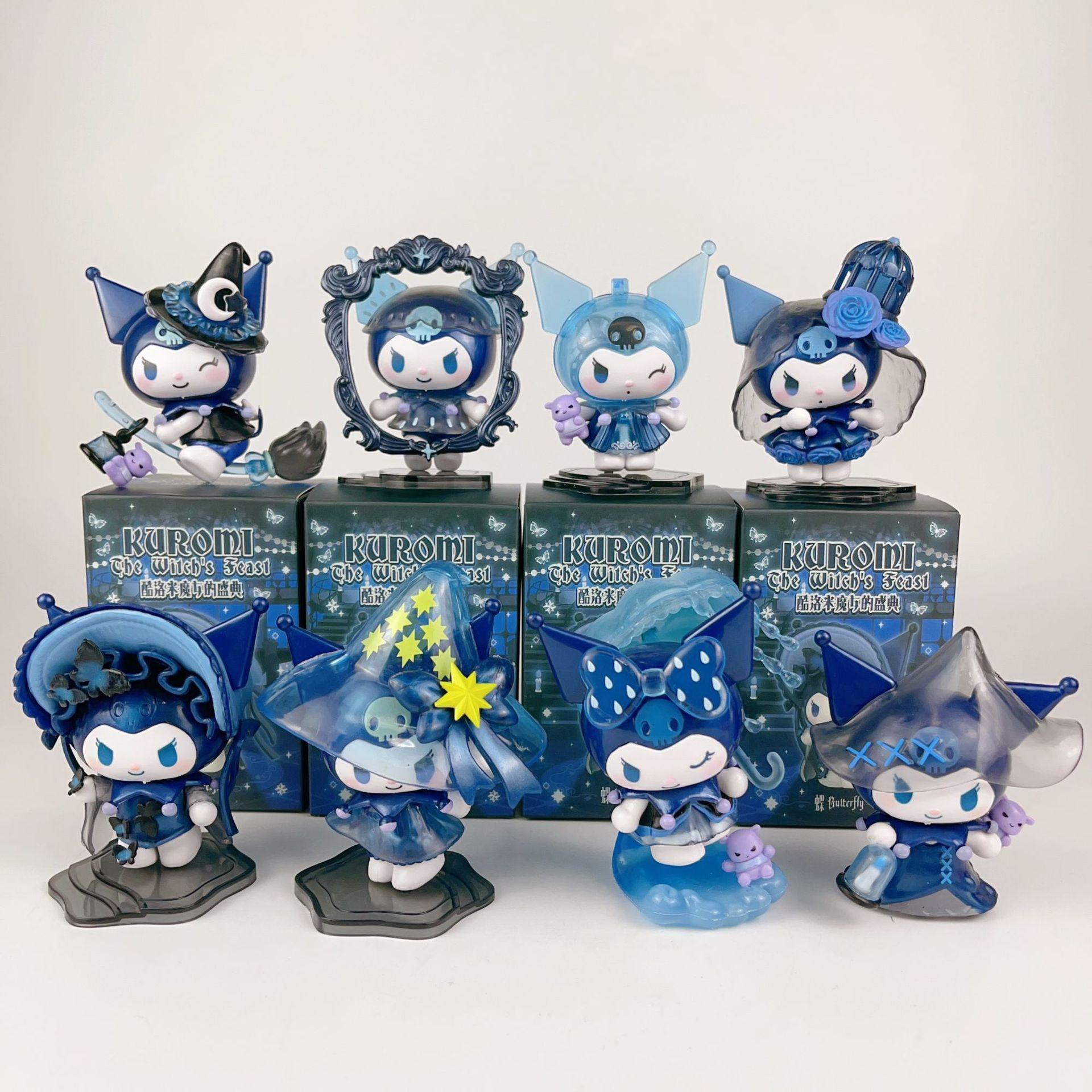 

MINISO Блайнд бокс Sanrio Kuromi Кукла-гадалка Торт Ручная работа Модельные фигурки Куроми Украшение для торта на день рождения Таинственный подарок