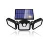 Led Solar Light Outdoor Motion Sensor Human Body Sensing Adjustable Head Ip65 Waterproof Solar Three Head Wall Lamp Garden