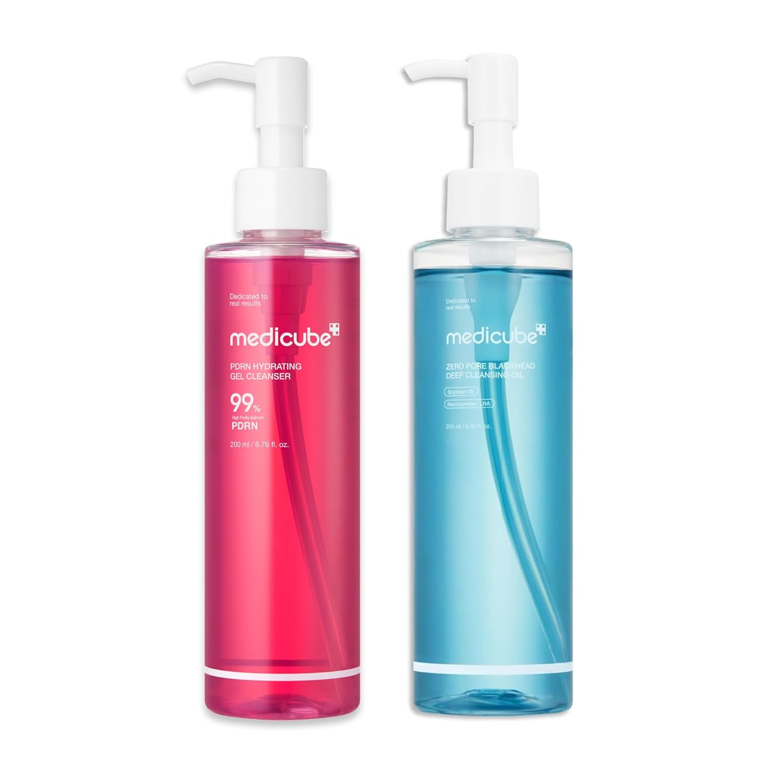 

medicube Jelly & Oil Cleanser Duo: PDRN Jelly to Foam and Zero Pore Blackhead Cleansing Oil for Makeup Removal & Pore Care | Cleanse | Korean Skincare красный