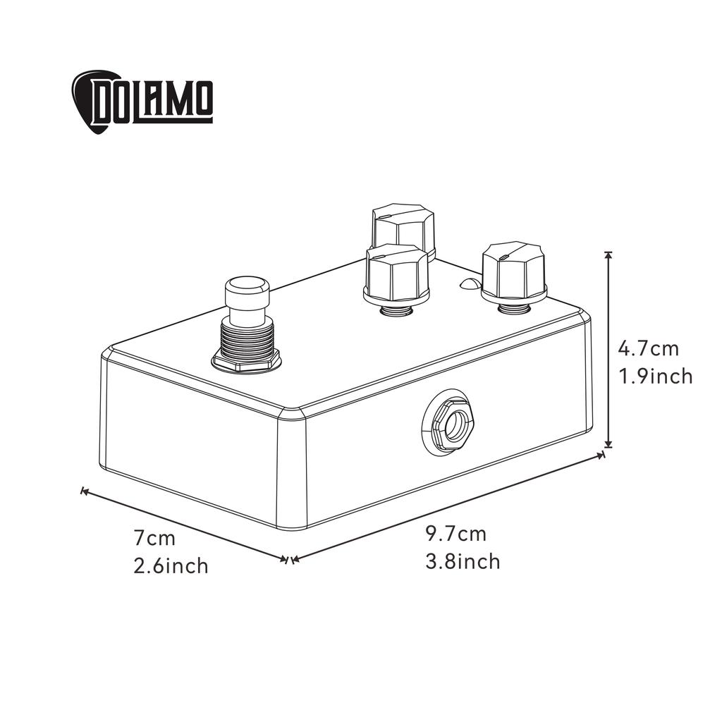 Efekt gitarowy Dolamo True Bypass FUZZ Distortion Overdrive D1 - D14 do gitary basowej