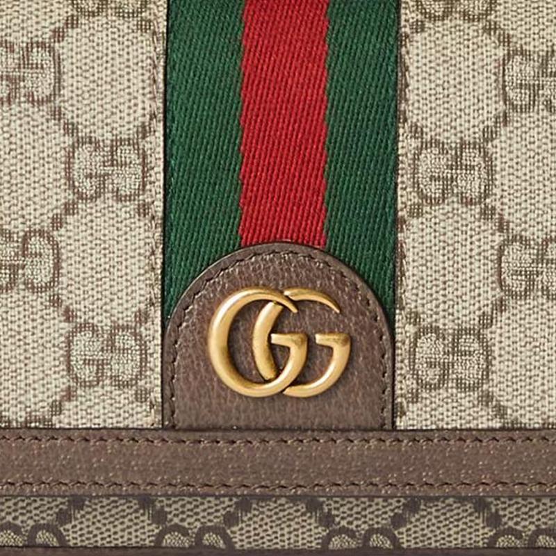 Gucci Najwyższej jakości Mini torba crossbody z odpinanym, regulowanym paskiem na ramię, płótno i skóra, z podwójnym G. Torba crossbody męska, Beżowo-hebanowa 795466-FABIA-9741
