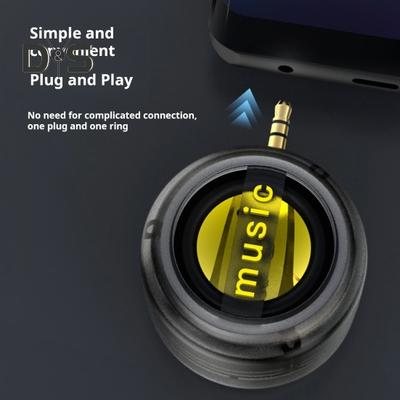 Mini Portable Speaker 3.5mm AUX Audio Interface Rechargeable Plug-Play Universal Smartphone Line-in Speaker with Clear Bass