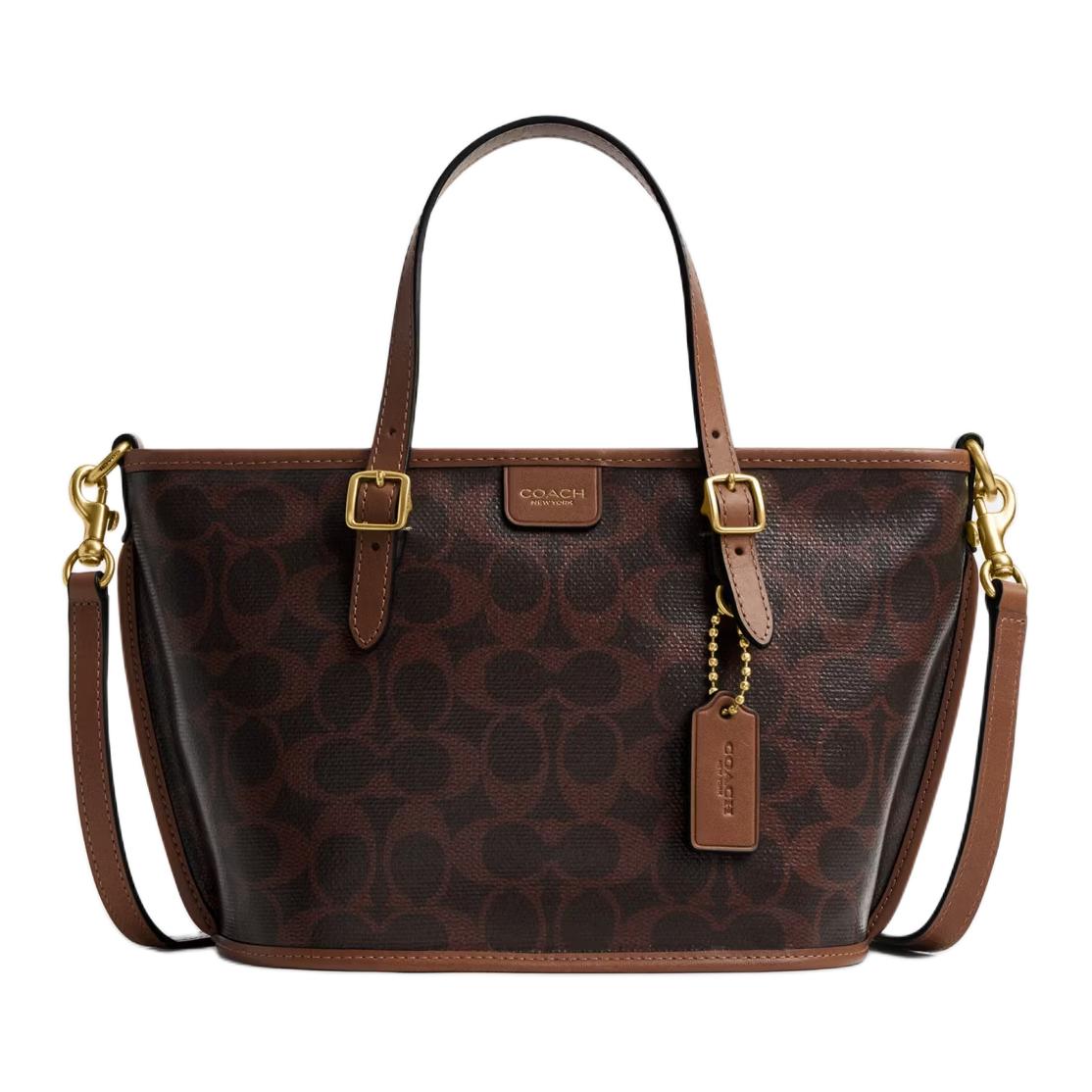 

Coach Taxi 21 Logo Tote Bag Shopping Bag Shoulder Crossbody Women tote Maple-Brown Mink-Brown CCD94-B4YDW Basic Set (Bag+Dust Bag)
