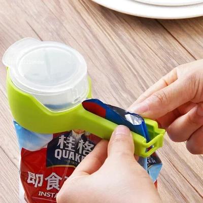 Lebensmittelaufbewahrungsbeutel Verschlussclip Haferflocken Ausgießer Snackbeutelclip Feuchtigkeitsverschlussclip Frischhalteverschlussklemme Küchenhelfer