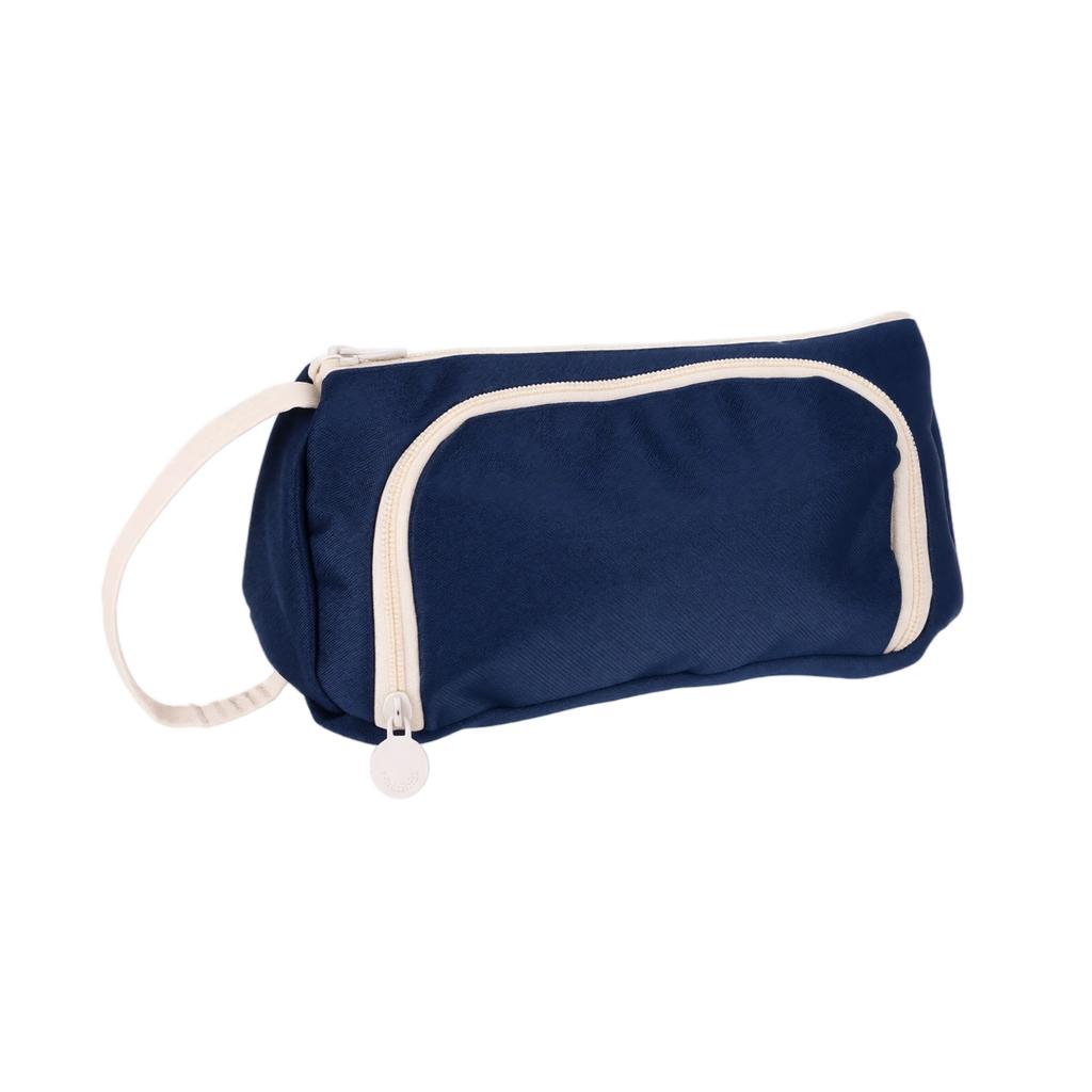 Triangular Twill Color Pencil Case Large Capacity Multipurpose Storage Bag for School Supplies